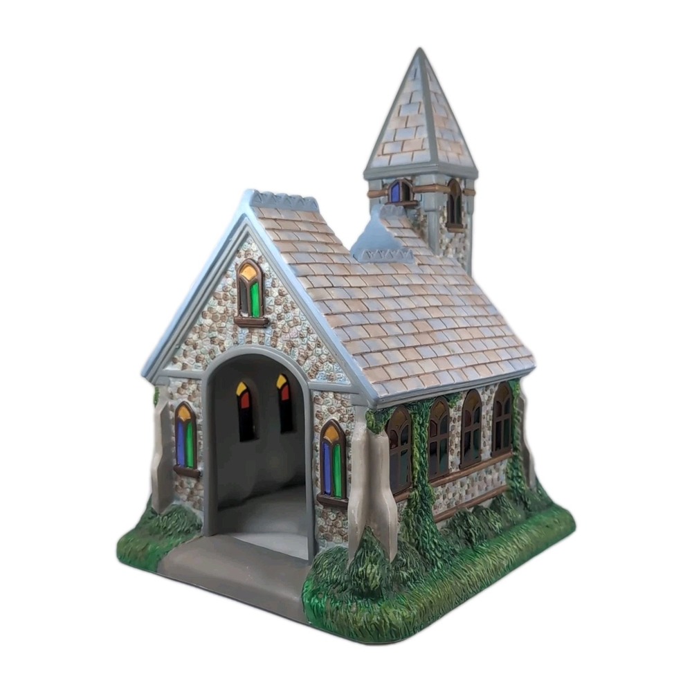 Partylite Olde World Village #2 Church P7321 Christmas Tealight Candle Holder - Picture 4 of 14
